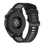 Garmin Vivoactive 4 / Galaxy Watch 46mm - Silikon armband 22mm Svart/Grå