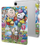 Étui Pour Ipad Pro 2021 Snoopy 12,9 Pouces, Type Ordinateur Portable, Support À Trois Volets Avec Porte-Stylo, Veille/Réveil Automatique