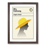 Big Box Art Book Cover Mrs Dalloway Virginia Wolf Framed Wall Art Picture Print Ready to Hang, Walnut A2 (62 x 45 cm)