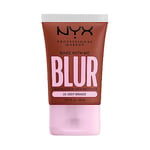 NYX Professional Makeup Fond de Teint Effet Flouté Bare With Me Blur, Couvrance Moyenne, Fini Mat Naturel, Niacinamide, Matcha & Glycérine, Hydratation Jusqu'A 12H, Teinte : Deep Bronze (20)