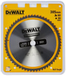 DEWALT - Lame de Scie Circulaire Stationnaire Construction - Lame Construction pour Scies Circulaires - Lame Ø305mm - Taille de l'Alésage 30mm - Épaisseur 2mm - 60 Dents - DT1960-QZ