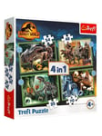 Trefl Puzzle - Jurassic World - Threatening Dinosaurs (4in1) Gulv