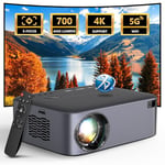 【Focus Électrique/Keystone】 Vidéoprojecteur 4K Supporté, 26000L WiFi Bluetooth avec Haut-parleurs 2×3 W intégrés et 50% Zoom, AKATUO 300" Retroprojecteur Home Cinéma pour Smartphone/HDMI/USB/TV Stick