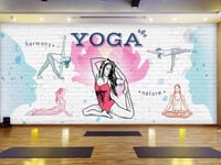 Muzemum Yoga character background wall 3D Wallpaper TV Living Room Sofa Customized Large Mural Wallpaper For Walls Paper -157.48 x 110.23 inch /400cm x 280cm