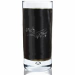 10oz Bubble Base Hi Ball Glass With Lancaster Bomber Design