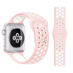 Apple Watch Tofarget Silikon Smartwatch-rem (38/40/SE/41/42mm) - Rosa / Hvit