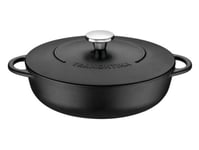 Tramontina 20905/028 Trento Cast Iron Skillet With Lid Pan Dish Oven Pot 28cm 4L