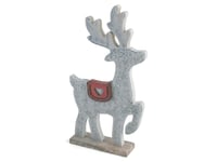 Wooden Reindeer Colored 15x4x26 cm, Brand H&H, Silver