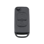 1neiSmartech Coque de Protection pour clé à télécommande 2 Touches de Rechange Compatible pour Voiture Benz Classe A C E S Cl Shell Key, Noir , Taglia Unica