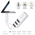 type-c à 4 ports usb 3.0 hub adaptateur usb 3.1 pour macbook pro (2016) wh hub082 l03946