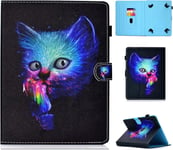 Coque Tablette De 9 À 10.1"", Étui Housse De Protection Pour Ipad 9.7 2018, Galaxy A6 10.1/Tab E 9.6, Asus Zenpad 10, Lenovo Tb-X103f/Tab 2 A10-70, Huawei Mediapad T3 T5 10/M5 Lite, Chat