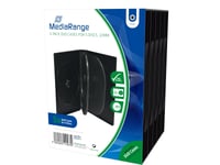 Mediarange Box35-5, Dvd-Fodral, 5 Diskar, Svart, Plast, 120 Mm, Rohs