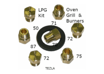 LPG Conversion Kit For Gas Cooker Inc Ovens, Grill and 4 Burners