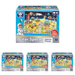 ORCHARD TOYS Outer Space Jigsaw Puzzle, An out of this world jigsaw puzzle, for Children Age 4+, Perfect For Space Fans, Family Game, Educational Game Toy (Pack of 4)