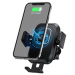 OMOTON Wireless Car Charger, Auto Clamping Wireless Car Charger,15W 10W 7.5W Qi Fast Charging Car Phone Holder Air Vent Mount Holder for iPhone 13/12/12 Pro/SE/11/XR/X/8, Samsung S20/Note 10+/S10/S9