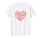 Valentines Day Gift For Cyclist - Heart Full Of Bicycles T-Shirt