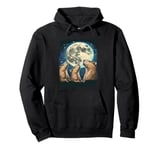 Three Capybara Mystic Moon - 3 Majestic Capybaras Pullover Hoodie