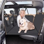 Lekespring Protection Voiture Chien Siège Arrière avec Planche en Bois Solide | Housse Voiture Chien Résistant à l'abrasion, aux Rayures et Imperméable - Plus Adapté aux Camions et aux SUV - Noir