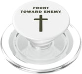 Front Toward Enemy – Christian Faith Military Cross of Jesus PopSockets PopGrip for MagSafe