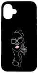 Coque pour iPhone 16 Plus One Line Red Lips Femme