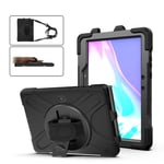 Samsung Galaxy Tab Active Pro/Galaxy Tab Active 4 Pro Skal med Handgrepp och Strap Svart