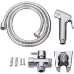 Kit hygiène wc. Robinet 3 voies + Douchette abs + Flexible 1,5m + Support