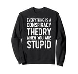 Everything Is A Conspiracy Theory When You Are Stupid Funny Sweatshirt