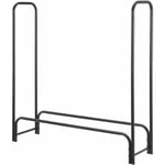 Range-bûches pour usage intérieur extérieur porte-bûches design support rangement bois de chauffage pour intérieur extérieur 124 x 124 x 34,5 cm noir