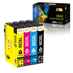 CMCMCM Replacement for Epson 603 603XL Mutipack Ink Cartridges Compatible for Epson Expression Home XP-2100 XP-4100 XP-4105 XP-2105 XP-3100 XP-3105 WorkForce WF-2835 WF-2850 WF-2830 WF-2810 4-Pack