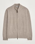 Canali Wool/Cashmere Full Zip Sweater Beige