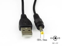 4mm DC Barrel Jack Charger Power Cable Adaptor USB or Extension Lead 70CM