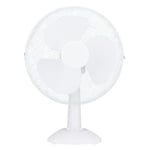 Lifetime Air Ventilateur de Table 35W - Ventilateur sur Pied - Rafraichisseur d'Air avec Poignée, 3 Vitesses et Fonction Inclinable - Silencieux 65dB - Blanc