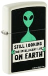 Zippo Alien Briquet Coupe-Vent Rechargeable pour Une Utilisation à Vie Boîte Cadeau en métal Fabriqué aux États-Unis Brillant dans Le Noir Mat Taille Unique