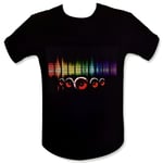 LED-ljusljud t-shirt L equalizer lysande nattklubbar LED-ljud t-shirt.