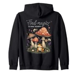 Vintage Find Magic In Small Moments Cottagecore Mushrooms Zip Hoodie