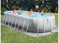 Piscine tubulaire Prism Frame ovale 6,10 x 3,05 x 1,22 m - Intex