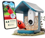 BirdBuddy - Smart Bird Feeder 2.0 Blue with Solar Panel