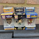 Funko POP Pocket Keychain Bundle - Marvel Dancing Groot, Iron Man & Sersi NEW