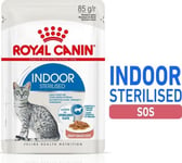 Royal Canin Indoor Sterilized, Vuxen, Alla Raser, Kött, Grönsaker, 12X85 G