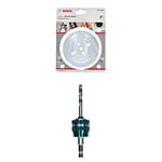 Bosch Professional Hole Saw Progressor for Wood & Metal (Ø 114 mm) + 1x Power Change Plus Adapter (Socket 3/8" hexagonal shank, HSS-G Drill Bit Ø 7.15 x 85 mm)