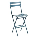 Lot de 2 chaises hautes pliantes de jardin Greensboro Bleu canard - Bleu canard - Hespéride