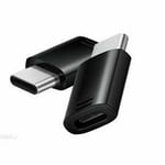 Micro USB (Female) to Black USB-C Type Converter Adapter  (Male)  For Samsung