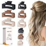 Medium Claw Hair Clips Set for Women - 3 Styles Rectangle Clips for Thick Hair| 3.5 Inch Large Hair Claw Clips for Thick Hair + 2Inch Medium Hair Claw Clips for fine Hair + 1.5Inch Small Hair Clips