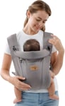 Vrbabies Baby Carrier from Newborn, Ice Silk Baby Sling with Adjustable Belt &