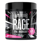 Warrior Rage - Pre-workout Powder - 392g - Energy Drink Supplement with Vitamin C, Beta Alanine and Creatine Gluconate - 45 Servings (Blazin' Berry)