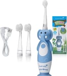 Brush-Baby WildOnes Kids Electric Rechargeable Toothbrush Elephant, 1 Handle, 3