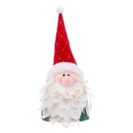 Julgranskula Multicolour Fjädrar Sand Tyg Tomte 12 x 36 cm