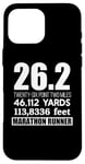 Coque pour iPhone 16 Pro Max 26,2 MILES 46,112 YARDS 313,886 PIEDS MARATHON COURNER Meme