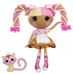 Lalaloopsy Silly Hair Scoops Waffle Cone avec Chat – Poupée cheveux stylés multicolorés de 33 cm thème glace & 11 Accessoires, Emballage Maison Amazon Exclusive Réutilisable, Dès 3 ans