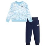 Nike -Tue Complète - Col rond - Pantalon avec tour de vie élastique - Logo Turquoise Bleu/Bleu U90 12 mois